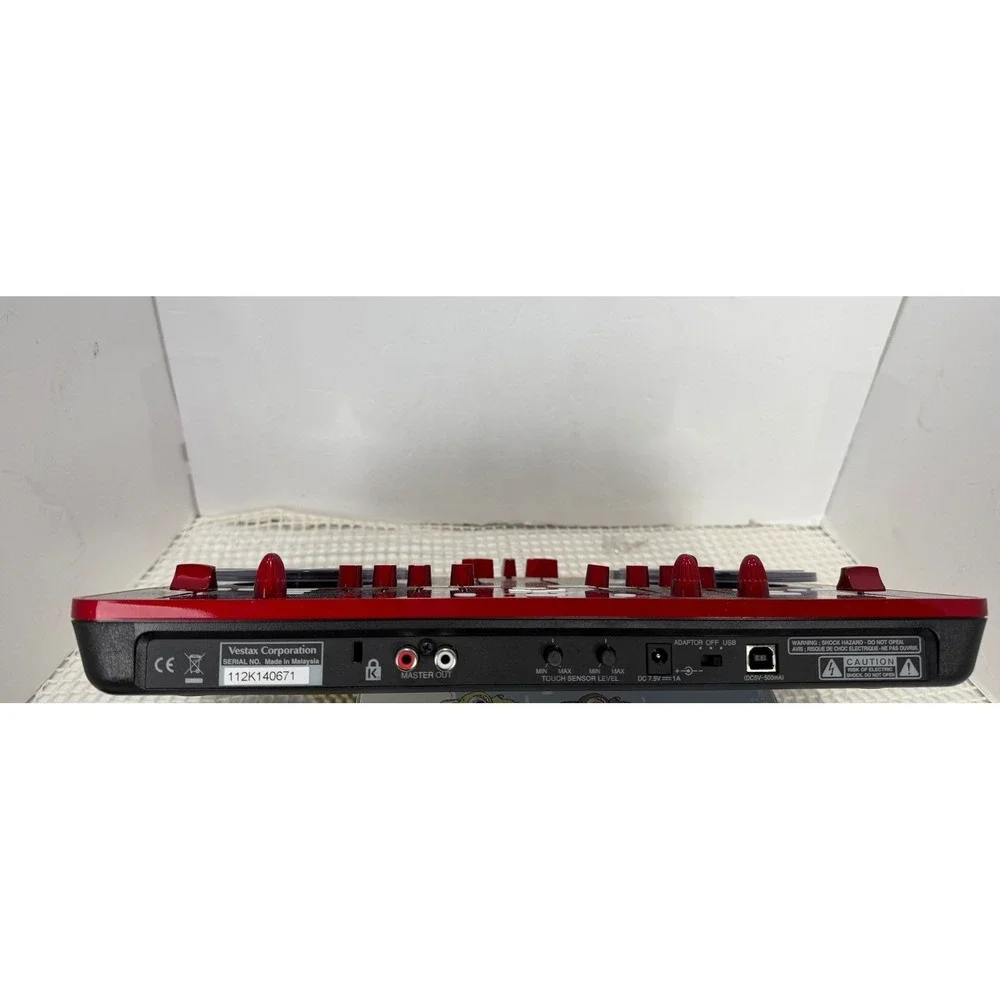 Vestax Typhoon DJ MIDI Controller Virtual DJ Black Red Silver VDJ-0001 Boxed EUC